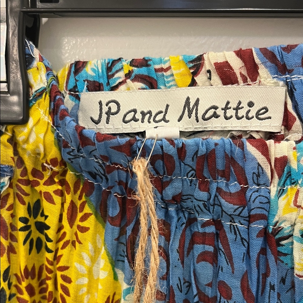 Hippie Boho Maxi Skirt Patchwork JP and Mattie in Colorful-NWT-XS(2-4) Linen